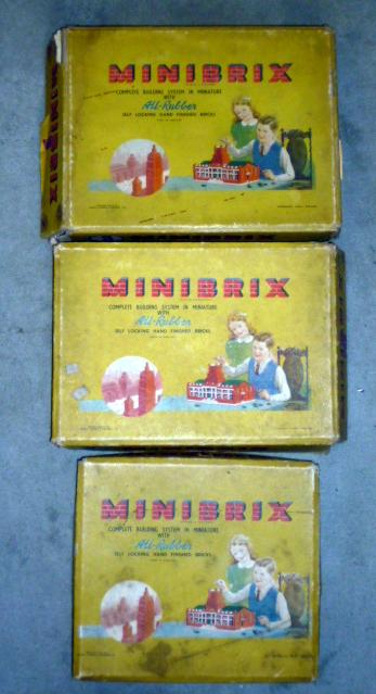 Three Minibrix all rubber construction sets Nos 1 Image