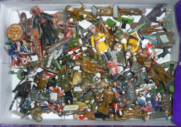 A quantity of Johilco and other metal First and Second World War and other military figures Image