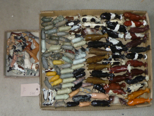 Approximately one hundred and twenty Britains and other metal farm animals Image