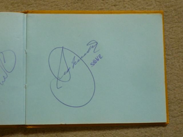 An album of approximately forty five autographs Image