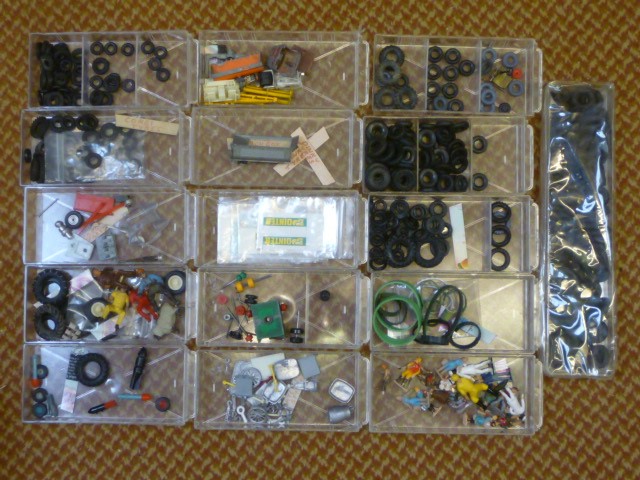 A large quantity of spare parts for the repair of Dinky and Corgi vehicles Image