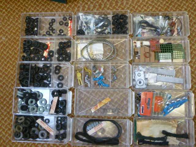 A large quantity of spare parts for the repair of Dinky and Corgi vehicles Image