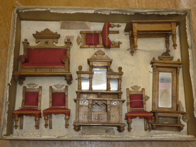 A German suite of dolls house furniture Image