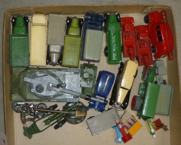 Seventeen Dinky commercial models including eight early lorries Image