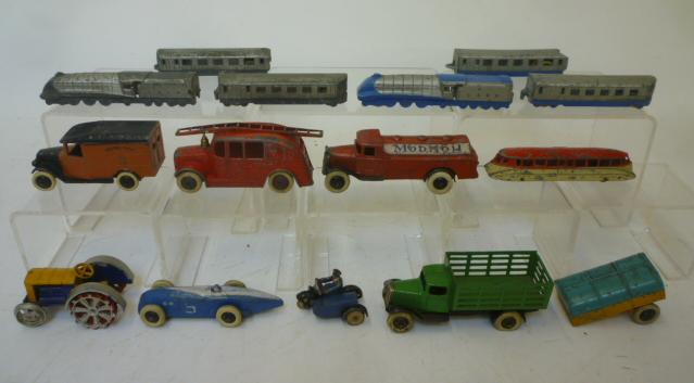 Ten pre-war Dinky Models comprising Racing Car Image