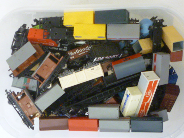 N gauge goods rolling stock by Lima and others including P.O. wagons Image