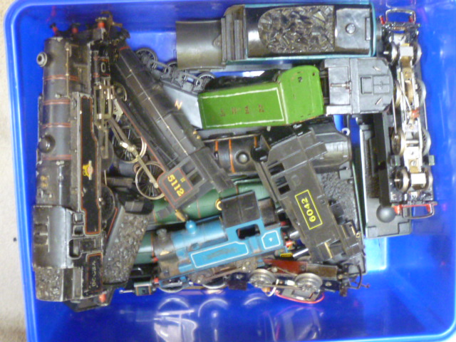 Playworn locomotives by Hornby including 2-6-4 B.R. tank Image