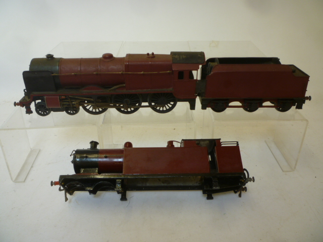 A hand built electric Royal Scot locomotive and tender for three rail operation Image