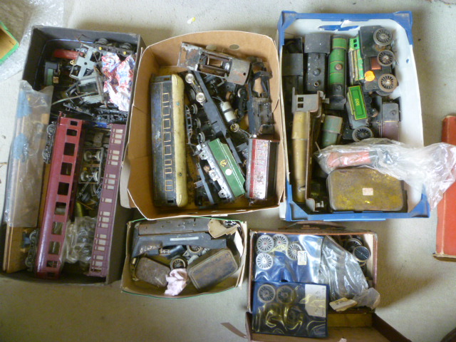 A quantity of locomotive parts by Leeds Image