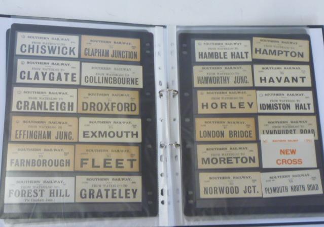 A collection of one hundred and ninety eight railway luggage labels comprising twenty four G.W.R. Image