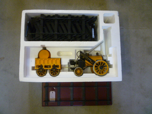A Hornby Stephenson's Rocket 3 1/2" gauge live steam train set comprising locomotive Image