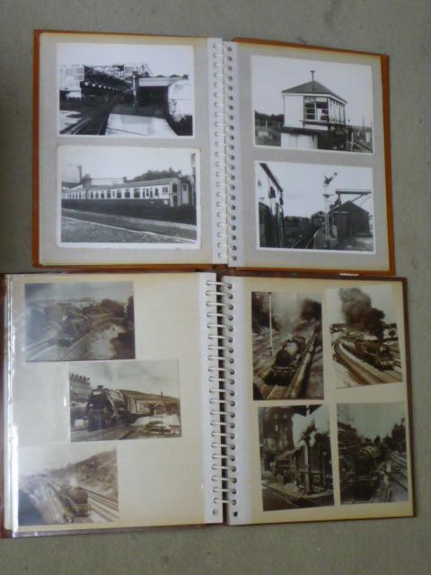 Six albums of photographs of locomotives and rail associated items Image