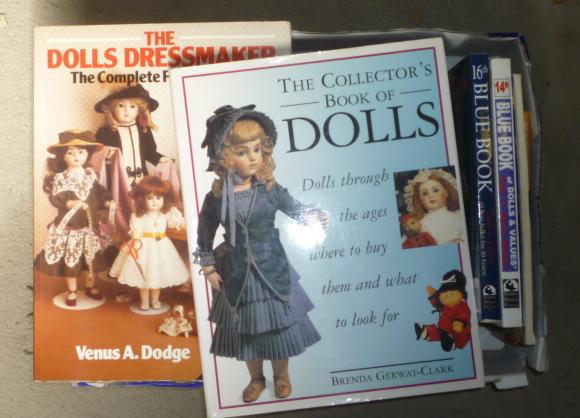 Nine books on dolls and a quantity of Dolls Collectors News and other magazines Image