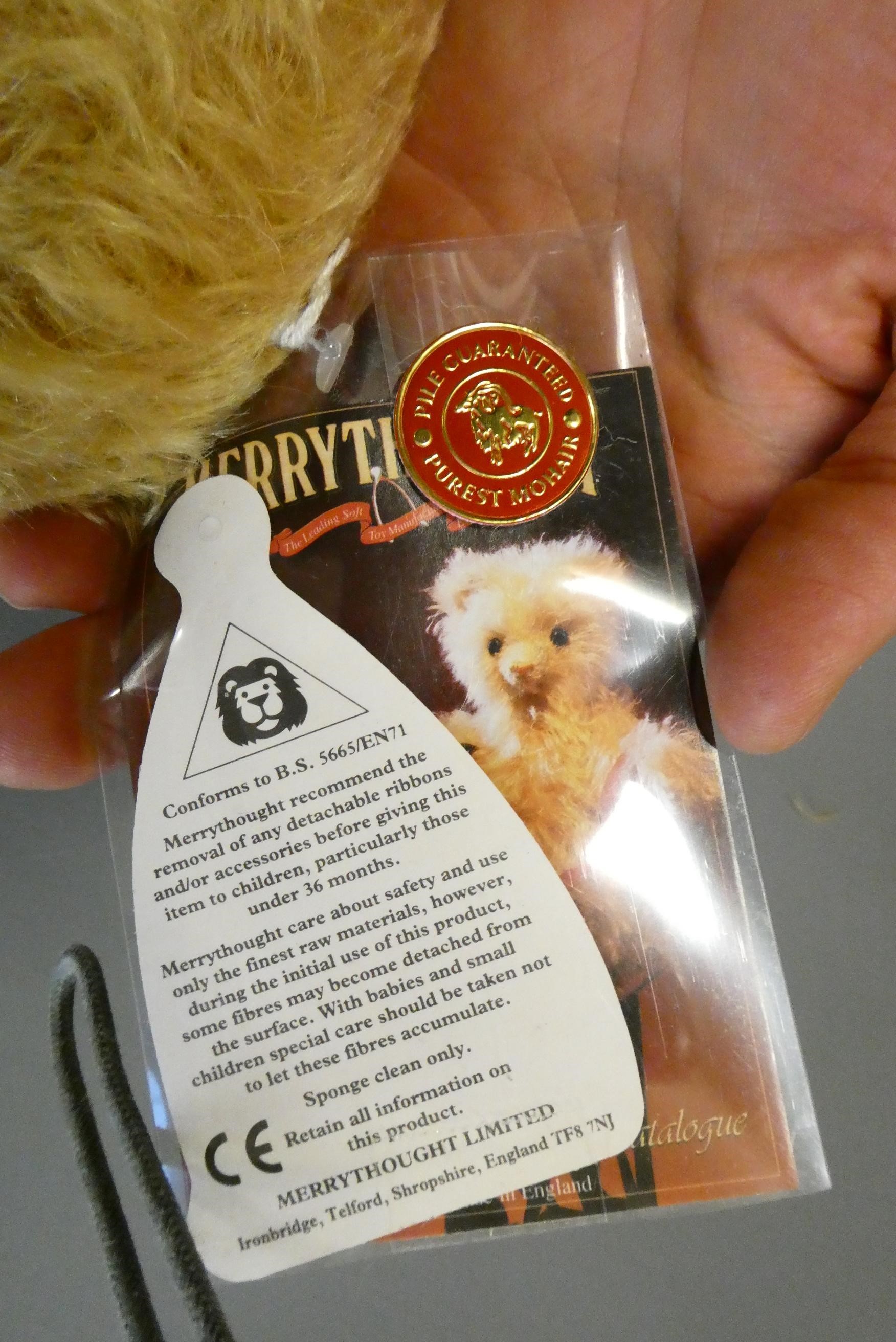 A Merrythought Alpha-Farnell teddy bear pyjama case, limited edition 66 of 750, with amber eyes, Image