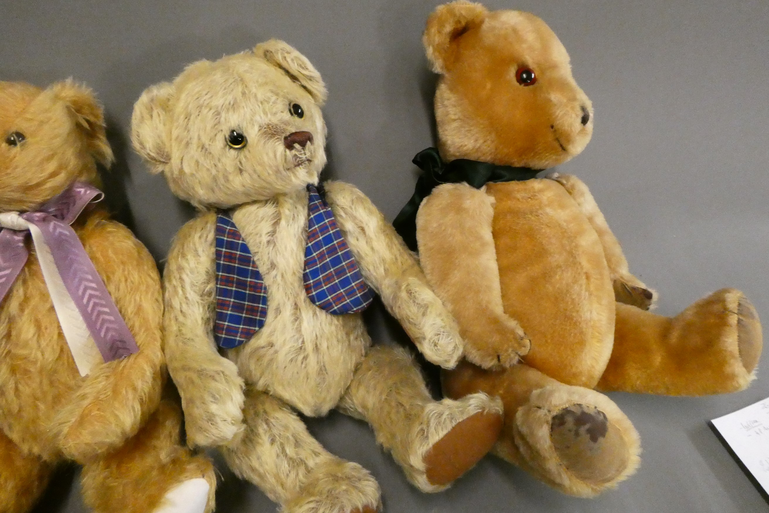 Eight collectors teddy bears, comprising five Merrythought bears including limited editions and one Image