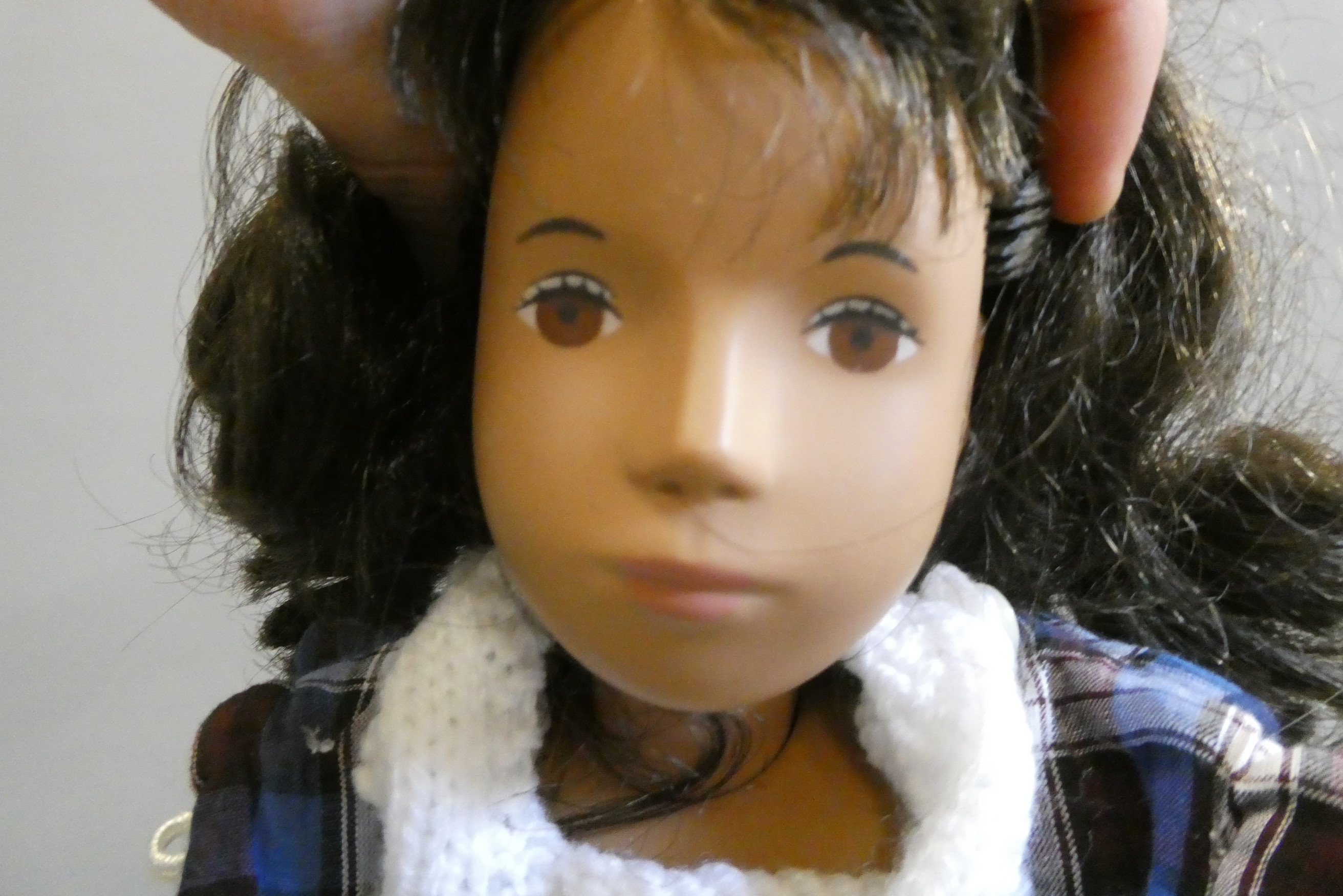 Sasha girl doll, with brown hair and jointed body, 16" long Image