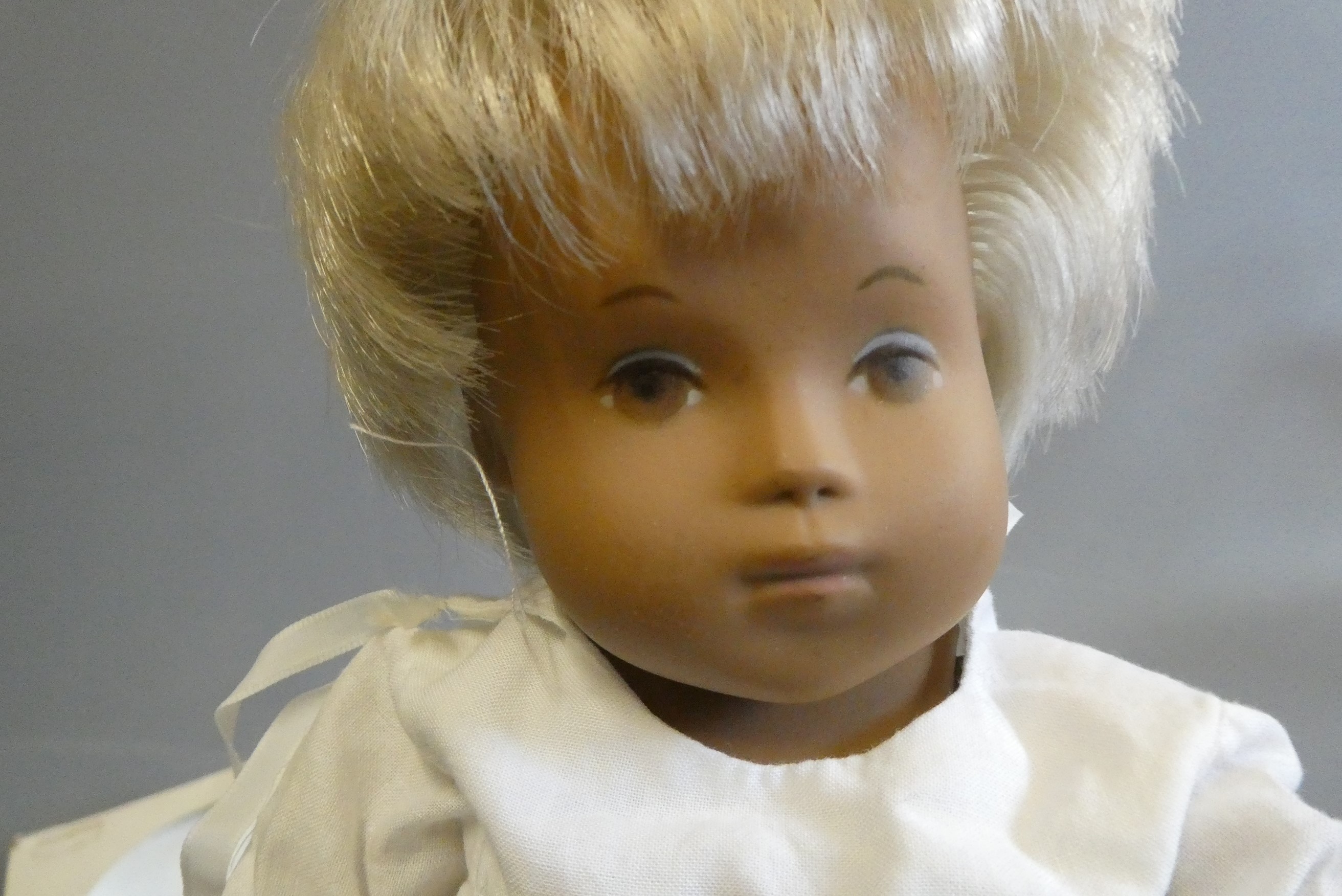 Sasha Gregor Baby doll, 503, with blond hair, jointed body and box, box 15" Image