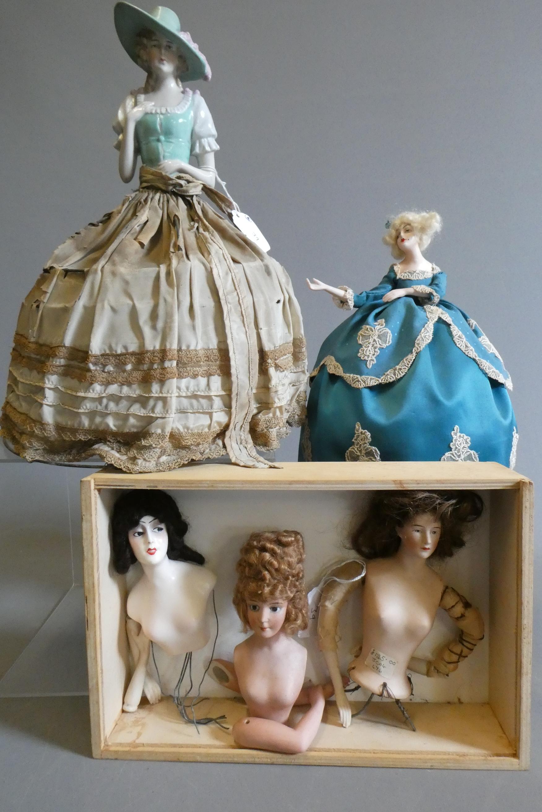 Five fashion/pin cushion dolls Image