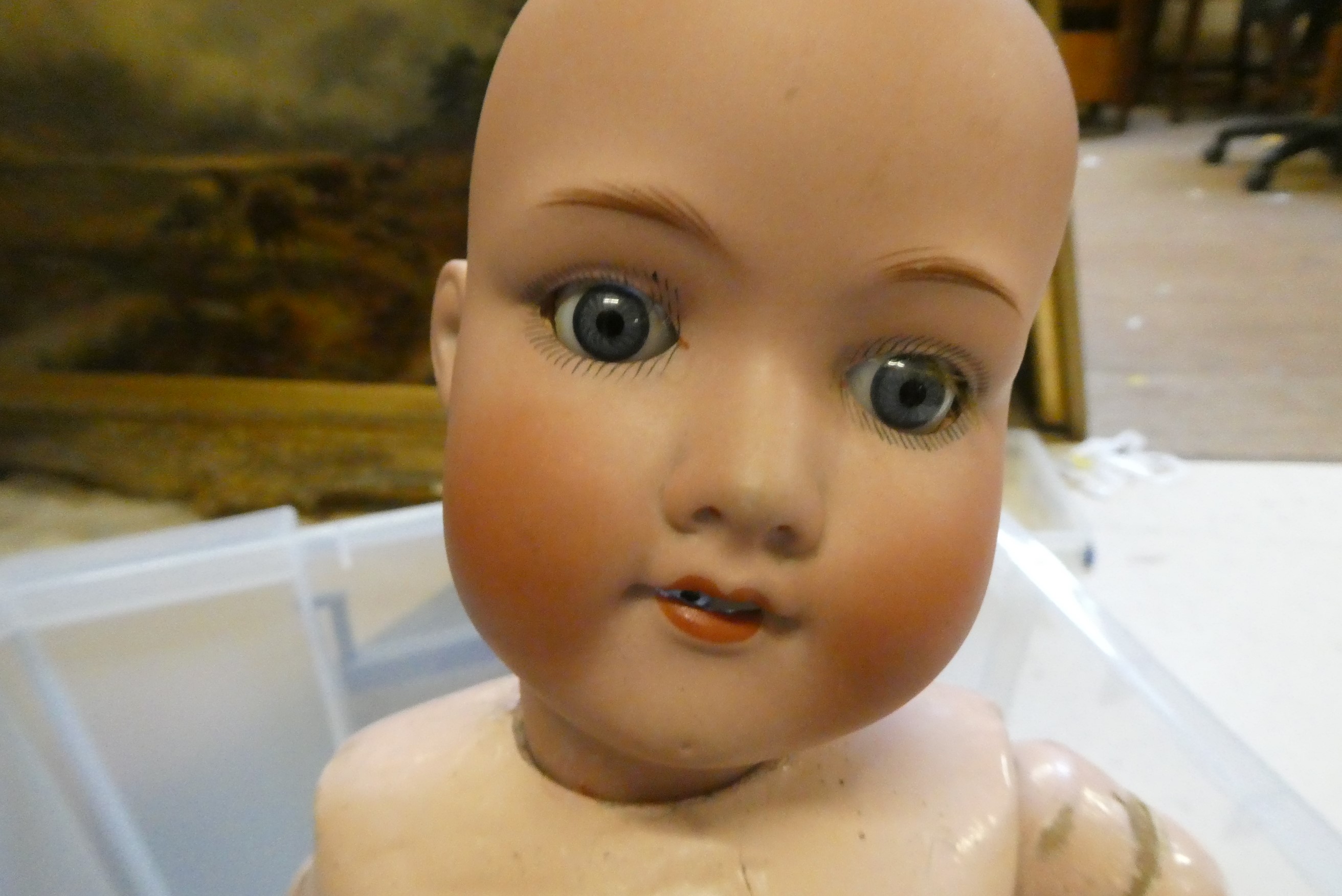 Four Armand Marseille bisque head dolls Image
