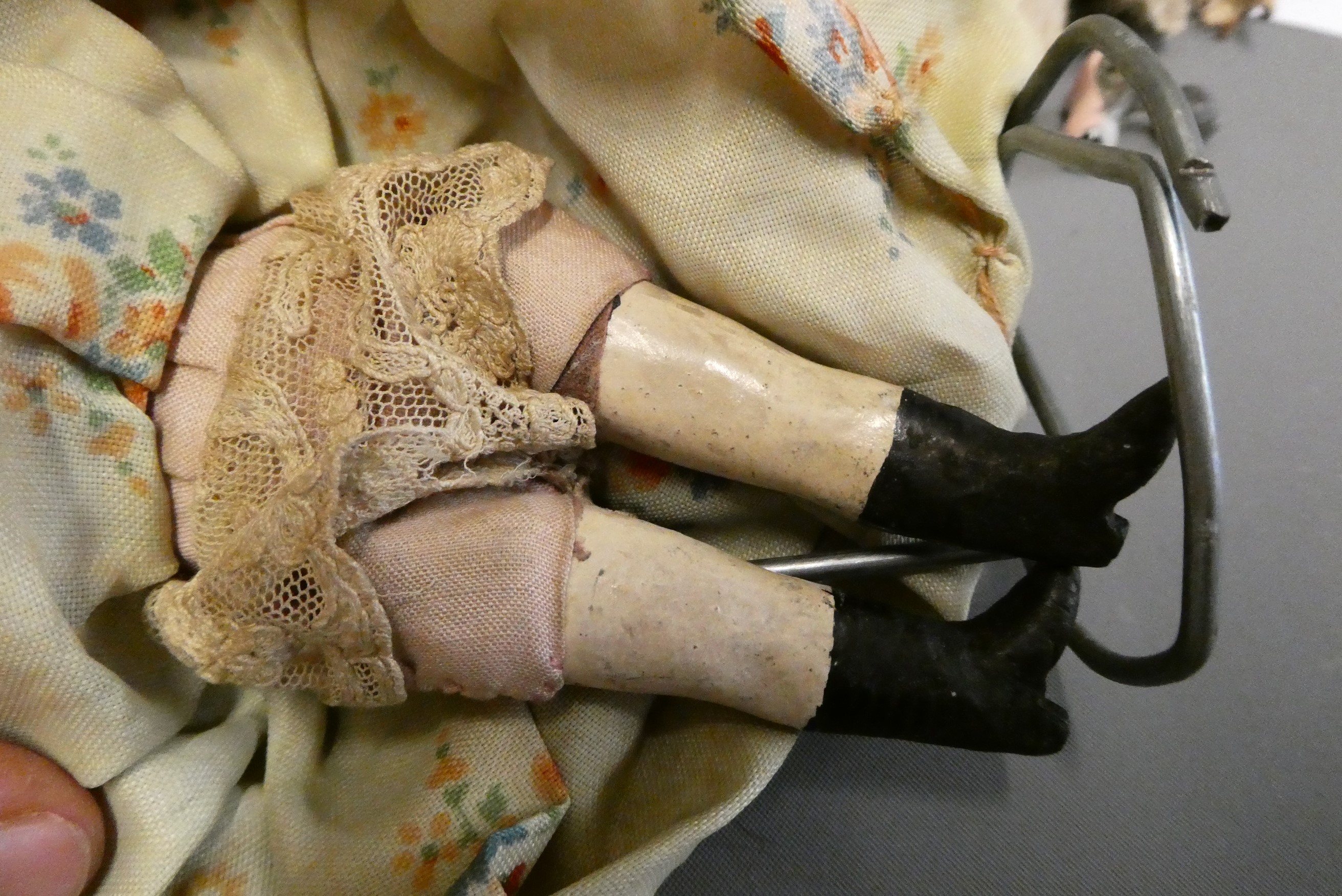 Two miniature bisque socket head dolls Image