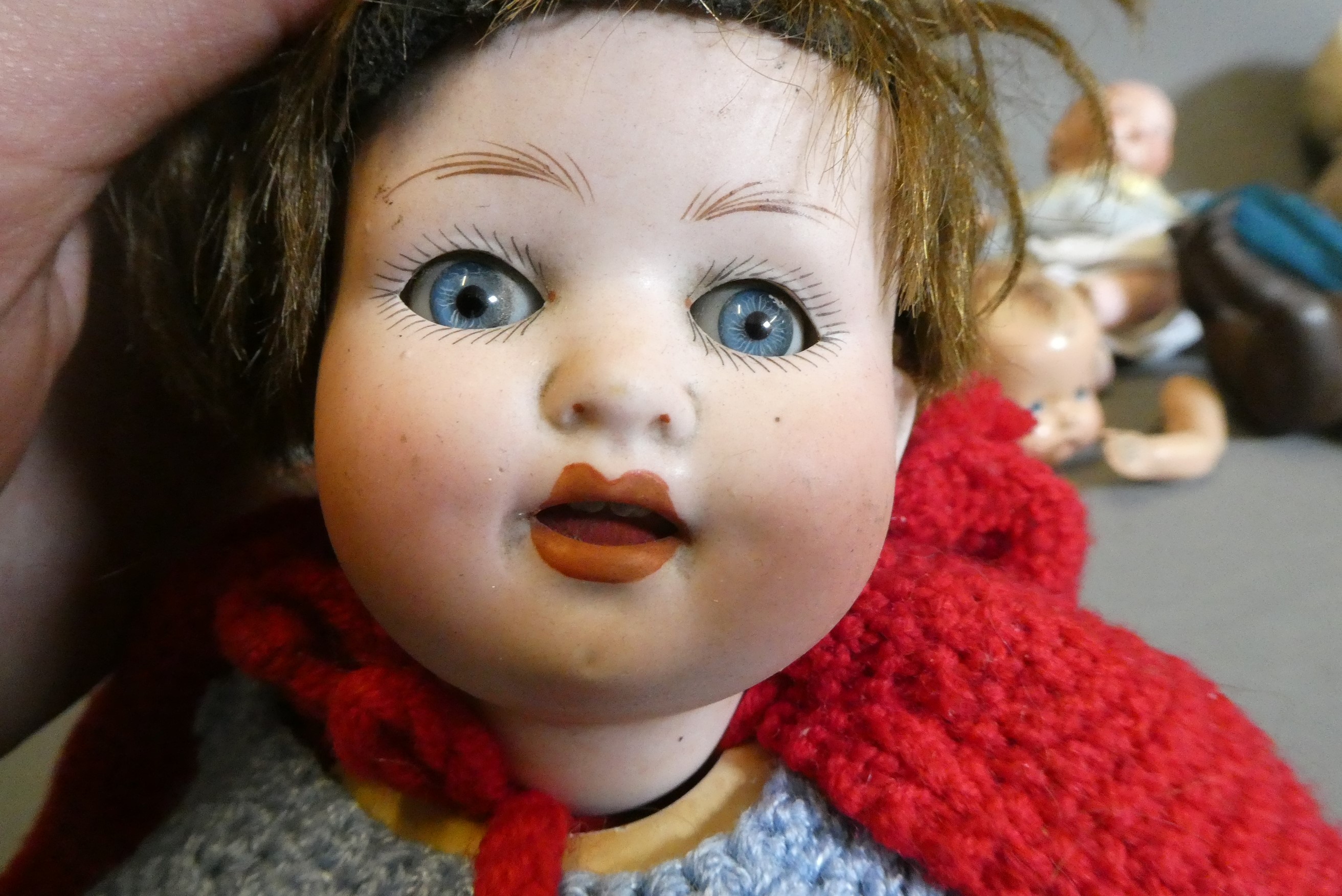 Eight vintage and early 20th century dolls, including an AM 351 baby, a Heubach Koppelsdorf 300, Image