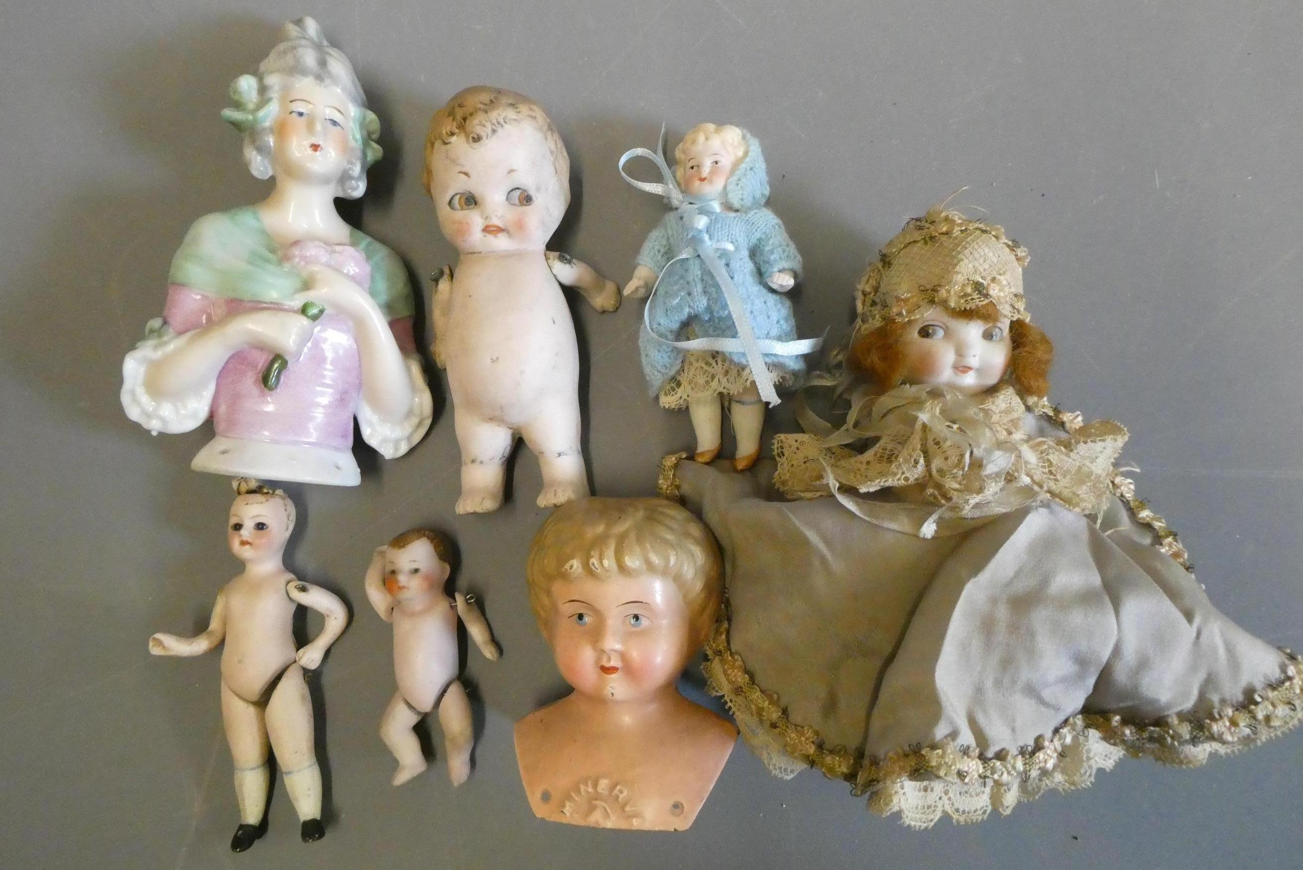 Seven vintage dolls Image
