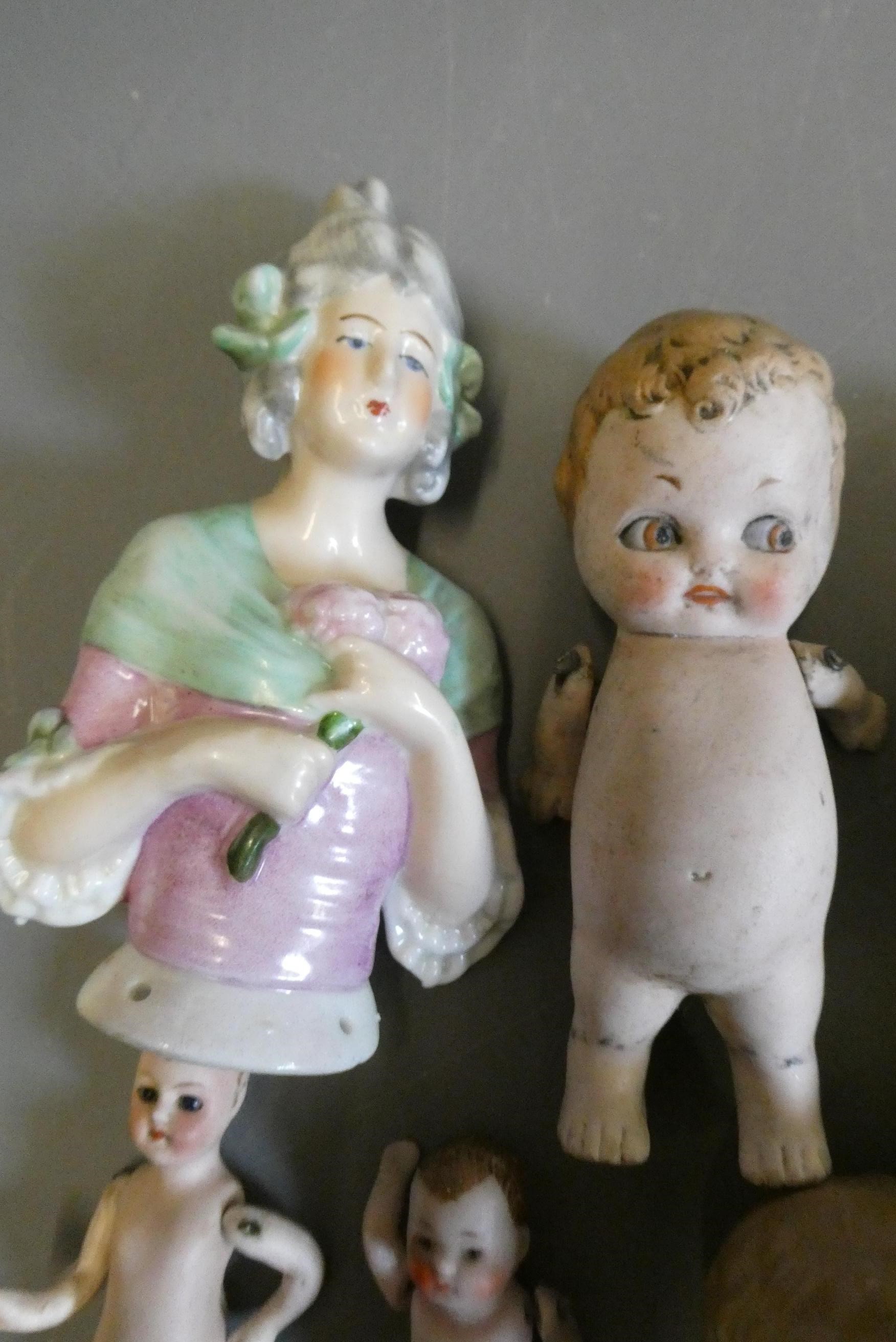 Seven vintage dolls Image