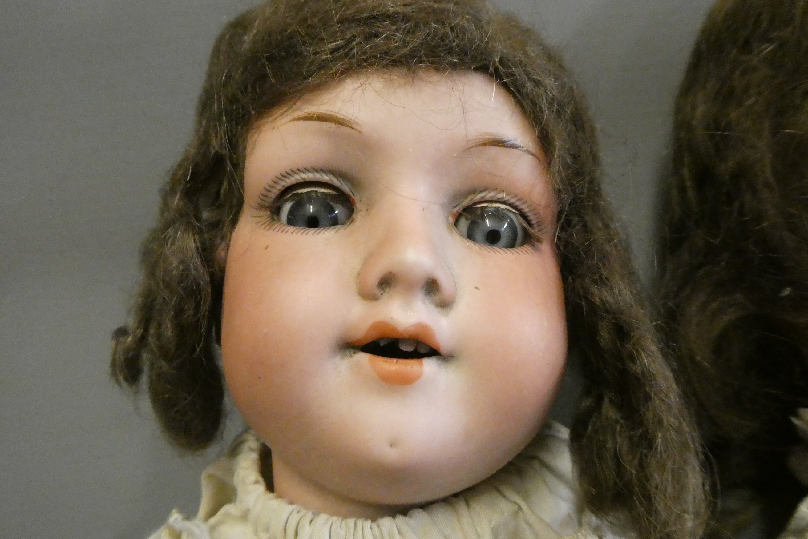 Two German bisque socket head dolls Image