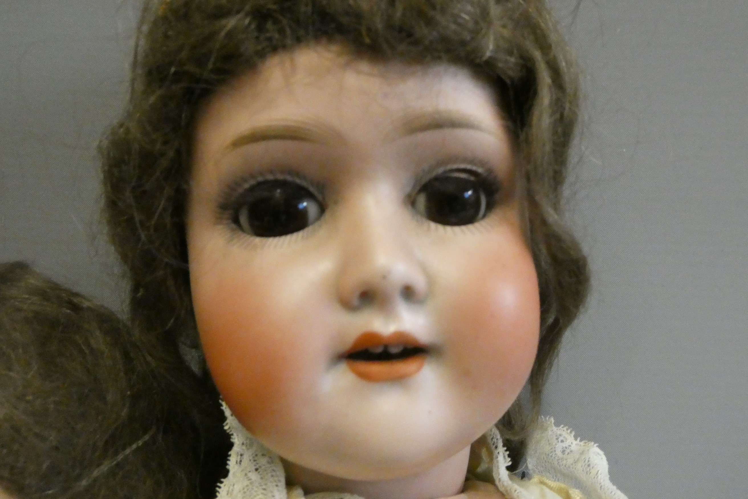 Two German bisque socket head dolls Image