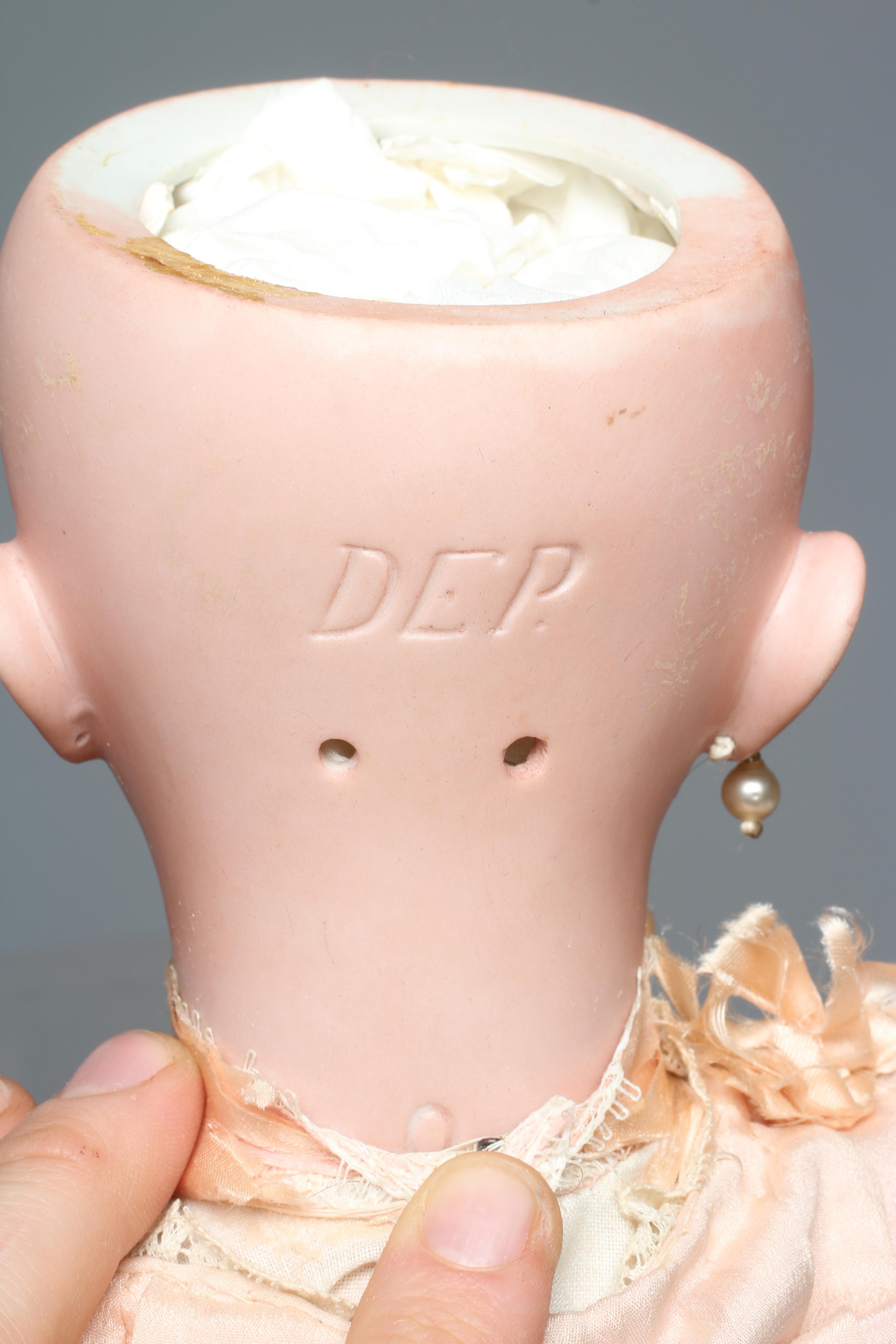 A French boxed Paris Bebe bisque socket head doll Image