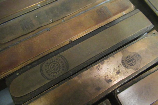 Approximately 40 Copper cigar printing blocks Image