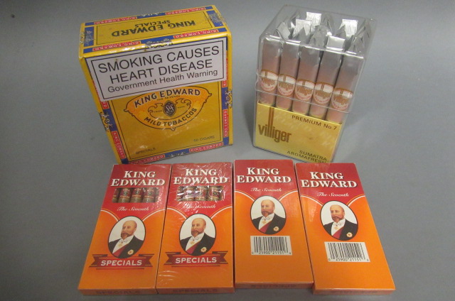 An assortment of cigars comprising 50 King Edward Specials Image