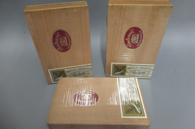 Three boxes of 25 Embassy Small Coronas cigars Image