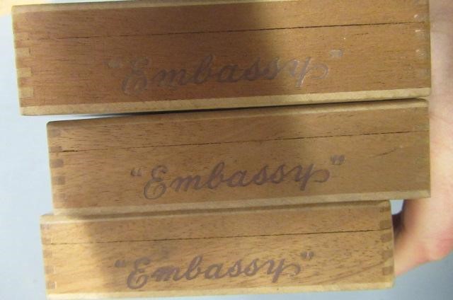 Three boxes of 25 Embassy Small Coronas cigars Image
