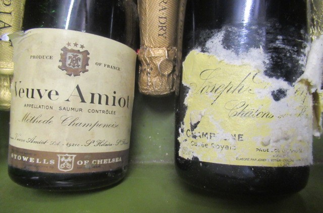 Five bottles of sparkling wine Image