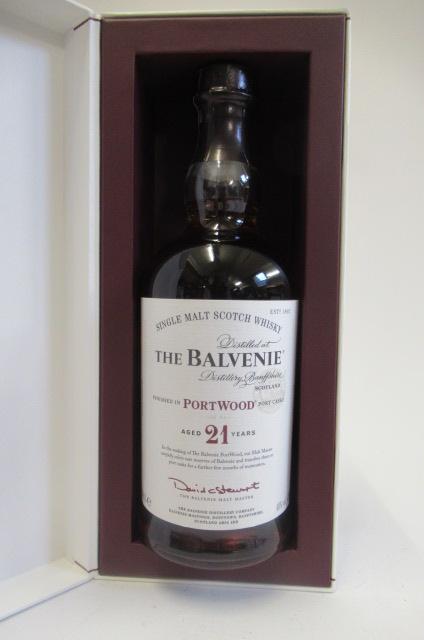 One bottle Balvenie 21yr old single malt whisky Image