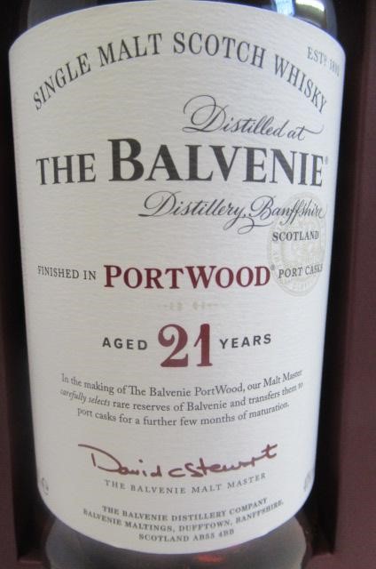 One bottle Balvenie 21yr old single malt whisky Image