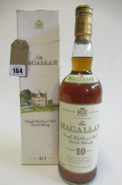 One bottle The Macallan 10yr old single malt whisky Image