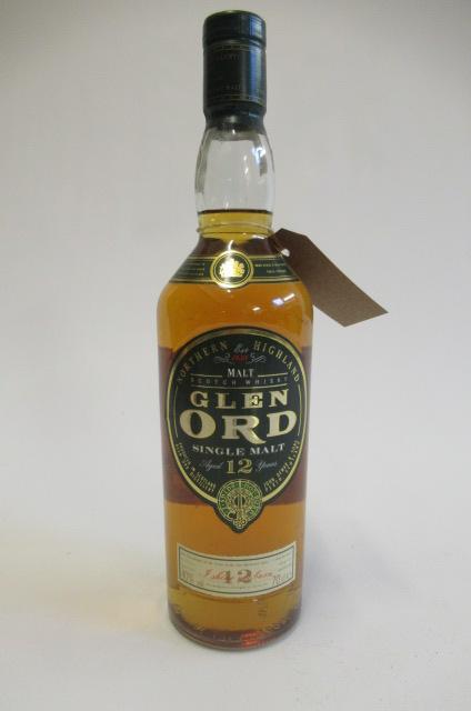 One bottle Glen Ord 12yr old single malt whisky Image