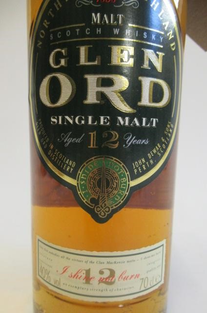 One bottle Glen Ord 12yr old single malt whisky Image