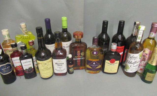 A box of mixed alcohol Image