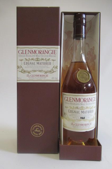 One bottle Glenmorangie Cognac Matured single highland malt whisky Image