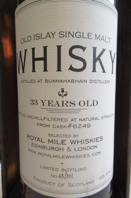 One bottle Bunnahabhain 33yr old Islay single malt whisky Image