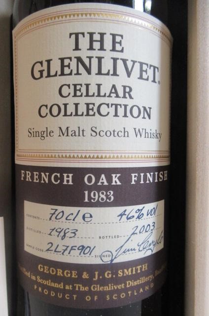 One bottle Glenlivet 1983 30yr old single malt whisky Image