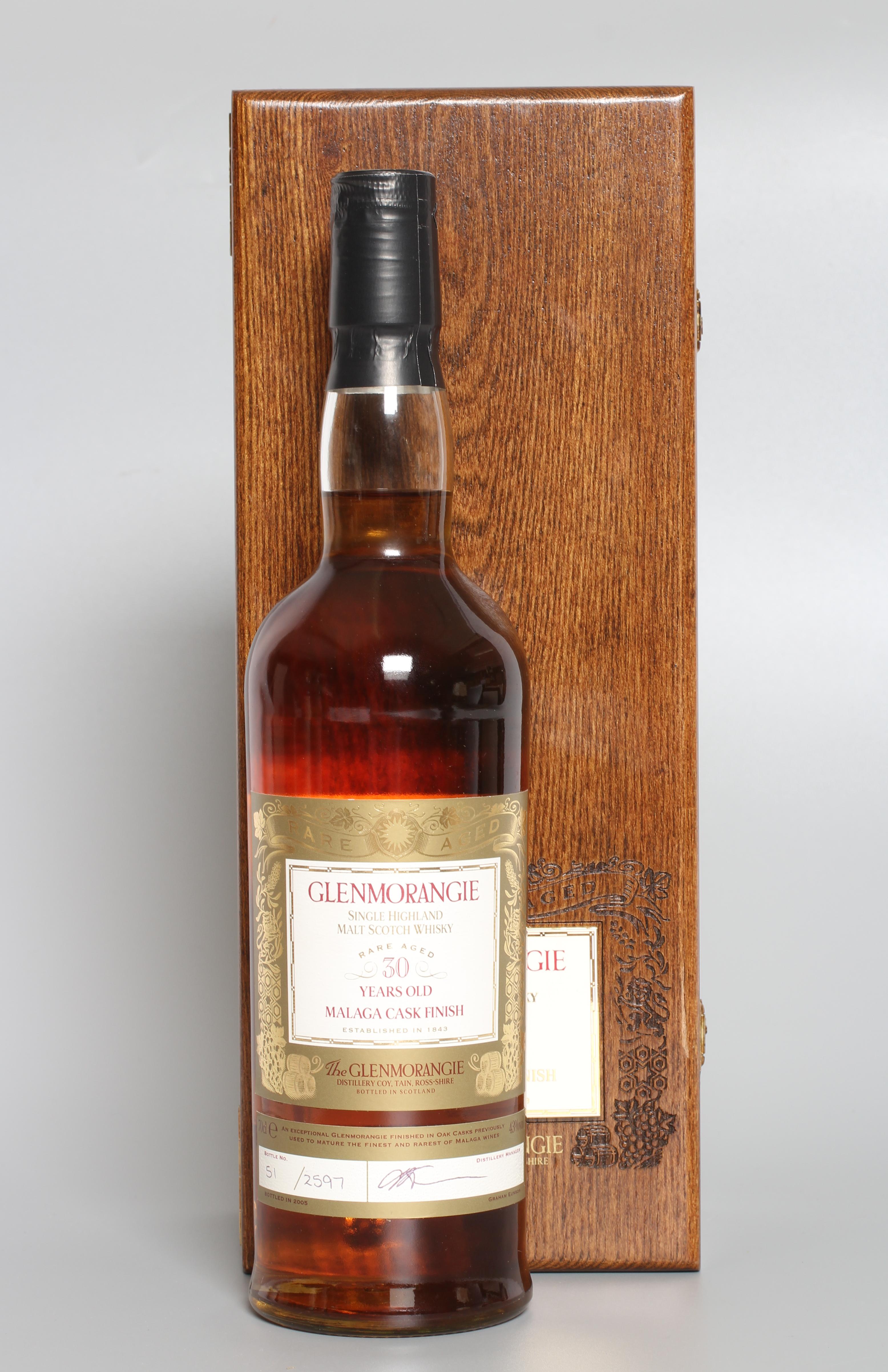 One bottle Glenmorangie 30yr old single highland malt whisky Image