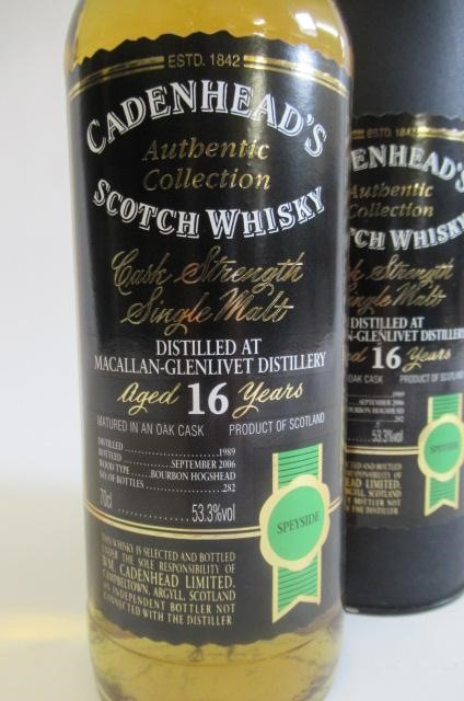 One bottle Cadenhead's 16 year old cask strength single malt whisky Image