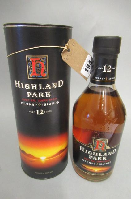 One bottle Highland Park 12 year old single malt whisky Image