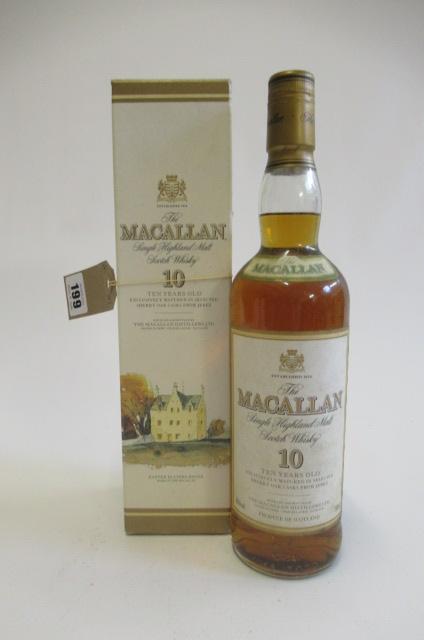 One bottle The Macallan 10yr old single highland malt scotch whisky Image