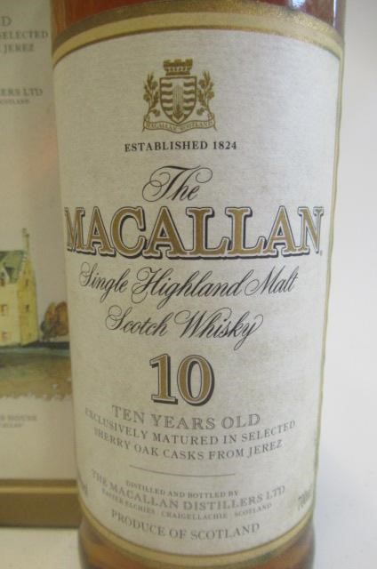 One bottle The Macallan 10yr old single highland malt scotch whisky Image