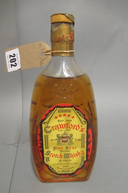 One bottle Crawfords Five Star scotch whisky Image